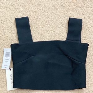 Aritzia Babaton Black Crop Top